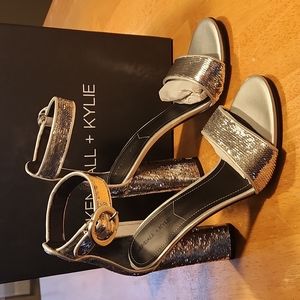 New KENDALL & KYLIE Women's Gisele Sandal Silver sz 8M